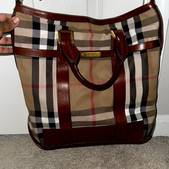 Burberry Beige/Tan House Check
Canvas and Leather Hobo - Picture 7 of 7